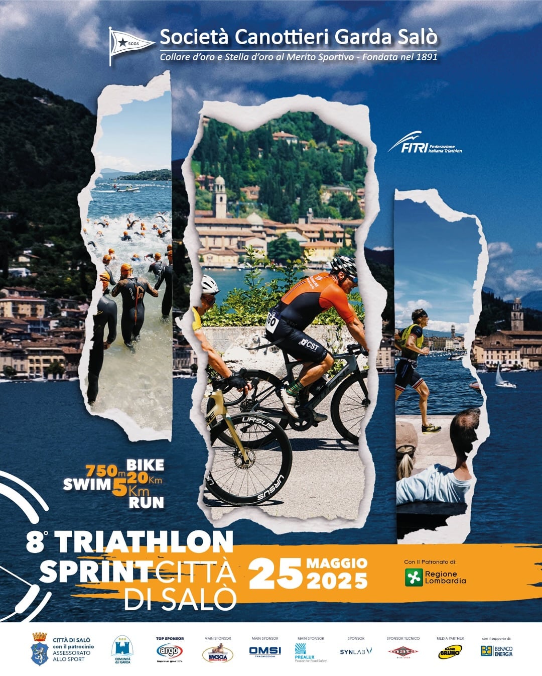 8° Triathlon città di Salò, torna il 25 maggio